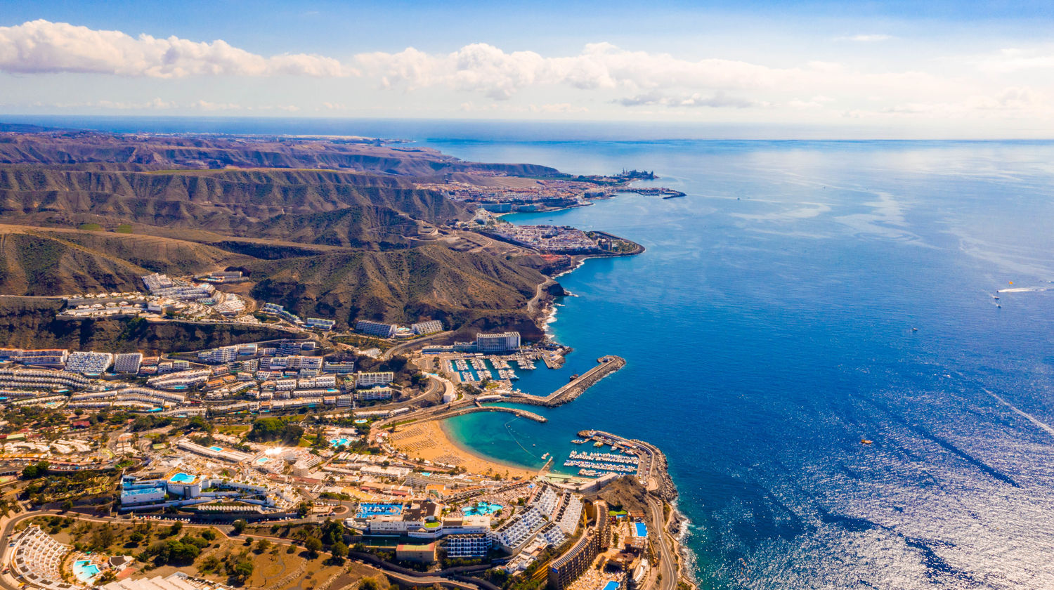 View of Gran Canaria island, Amadores Beach