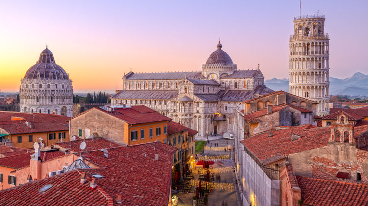 The Leaning Tower of Pisa in the Square of Miracles, Pisa, Italy