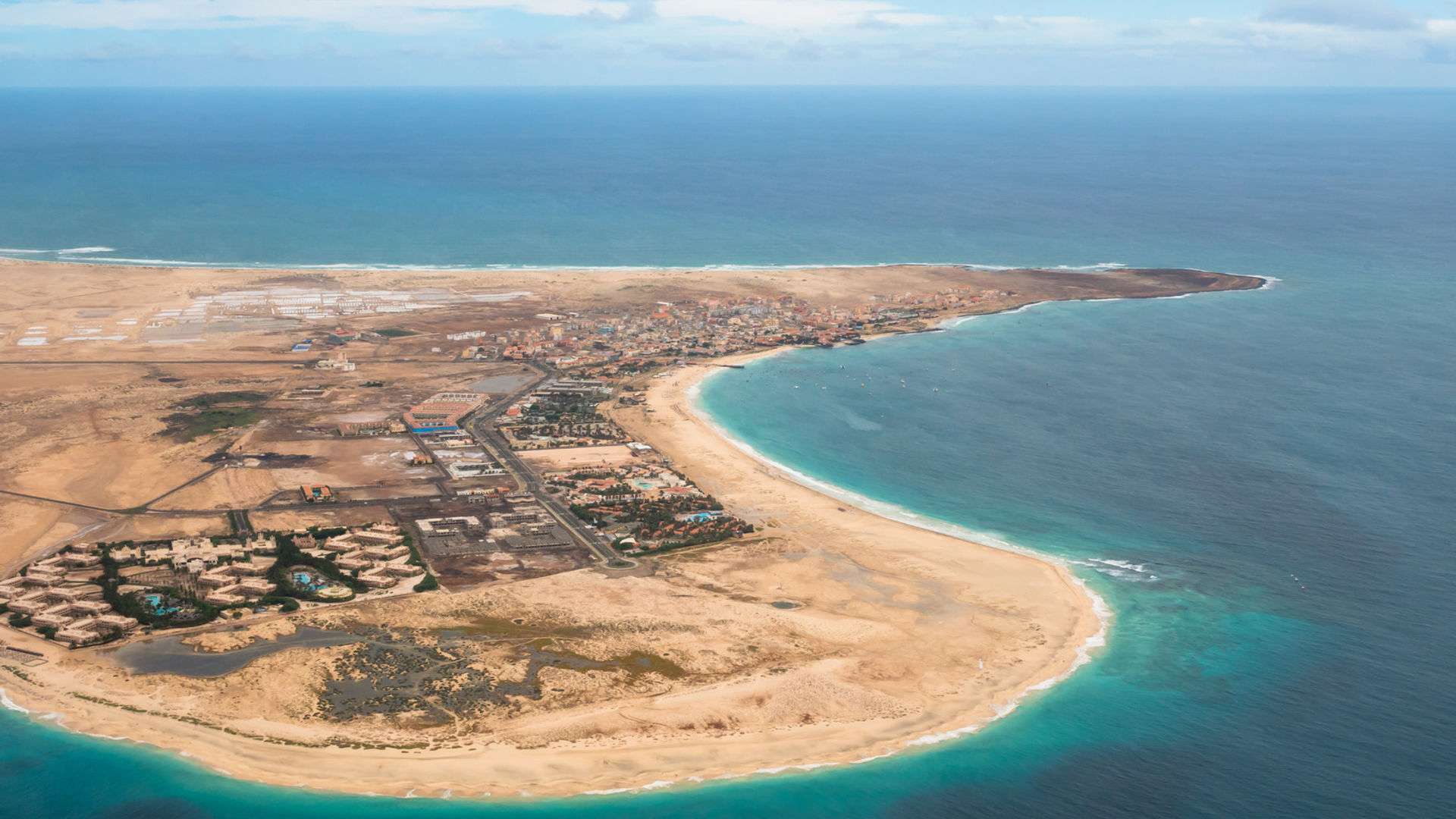 Aerial View of Santa Maria, Sal Island