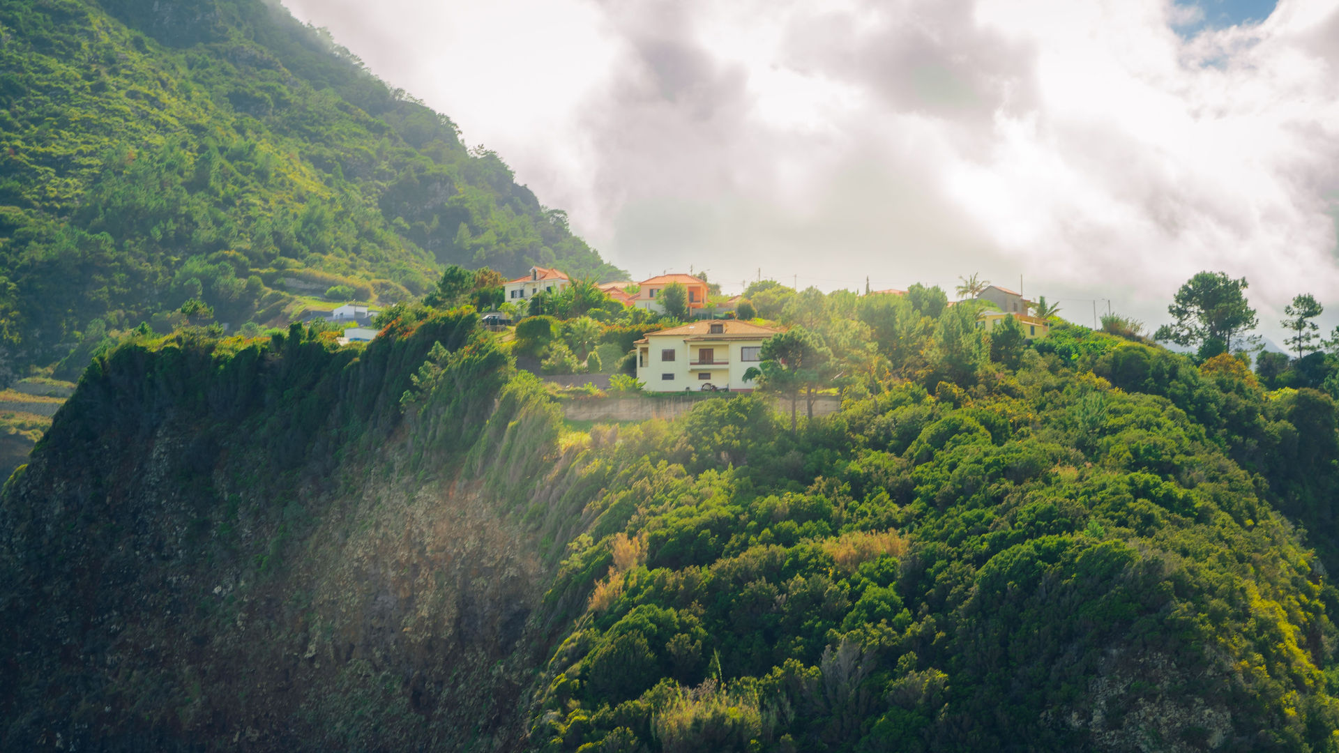 Rustic Old House Perched Atop of a Rocky Mountain, Madeira Island