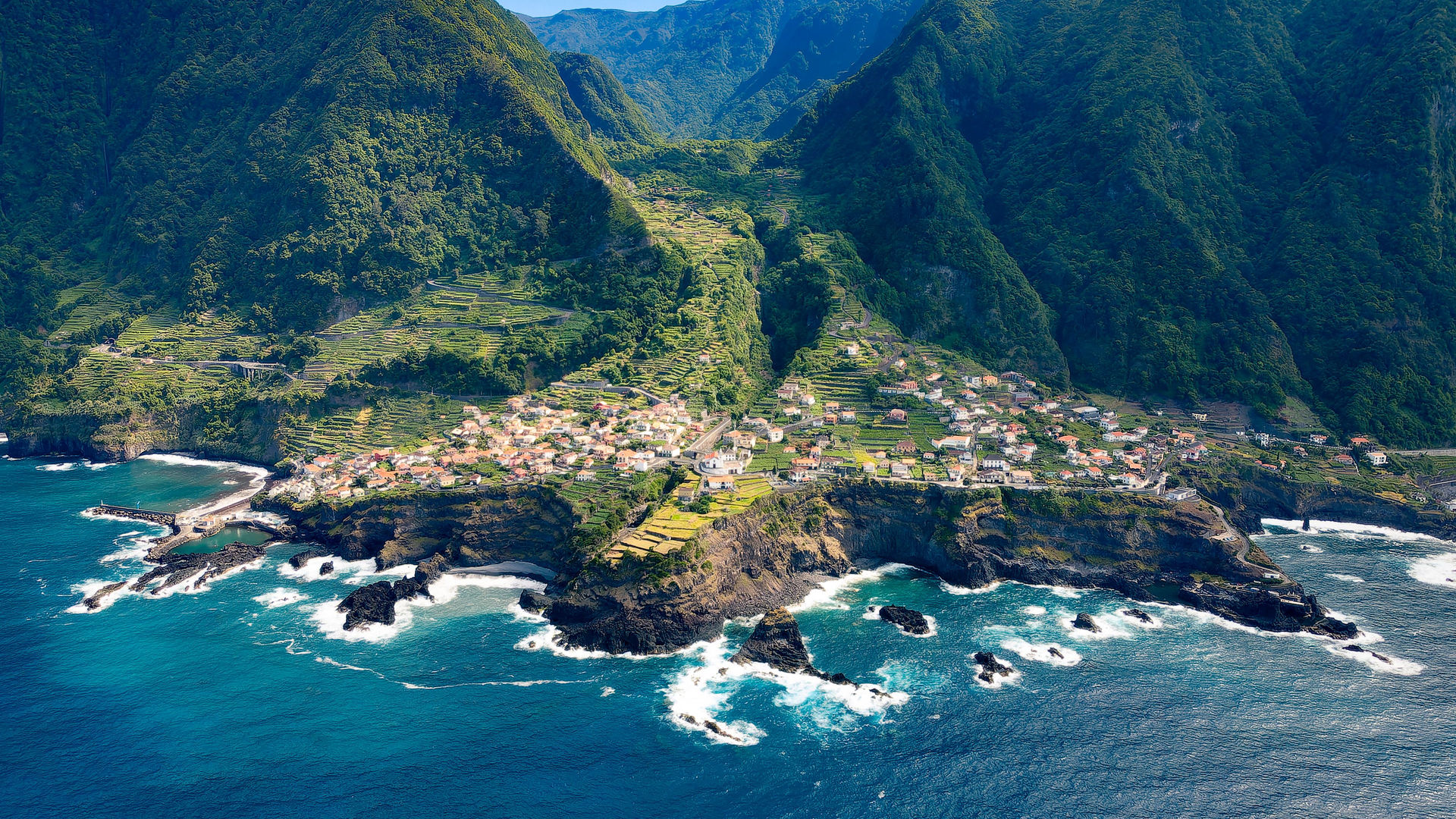 Aerial View of Seixal, Madeira Island