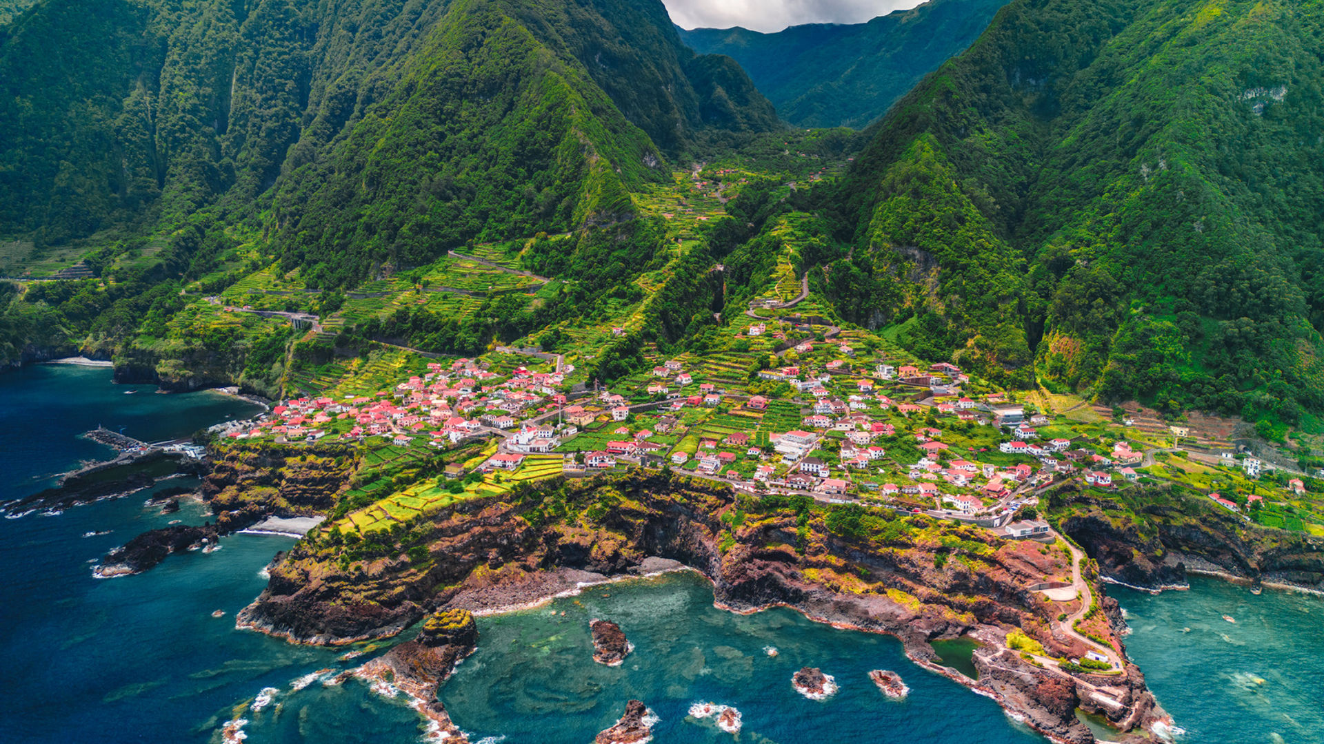 Beautiful aerial view of Seixal