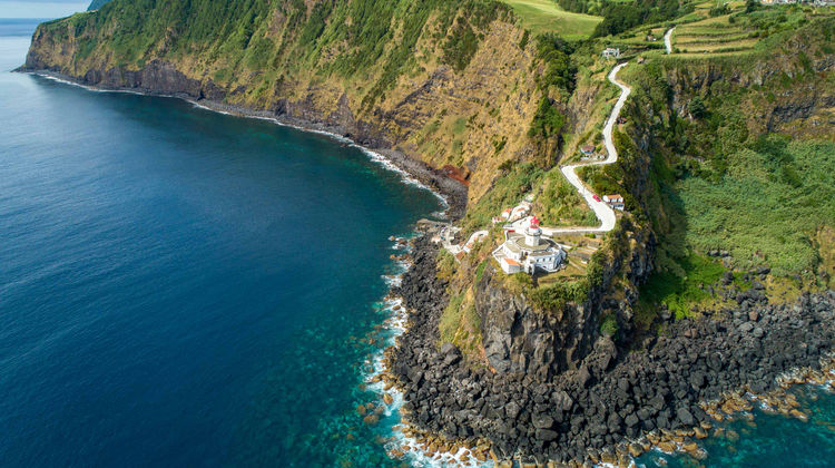 Arnel Lighthouse in Nordeste, São Miguel Island, the Azores