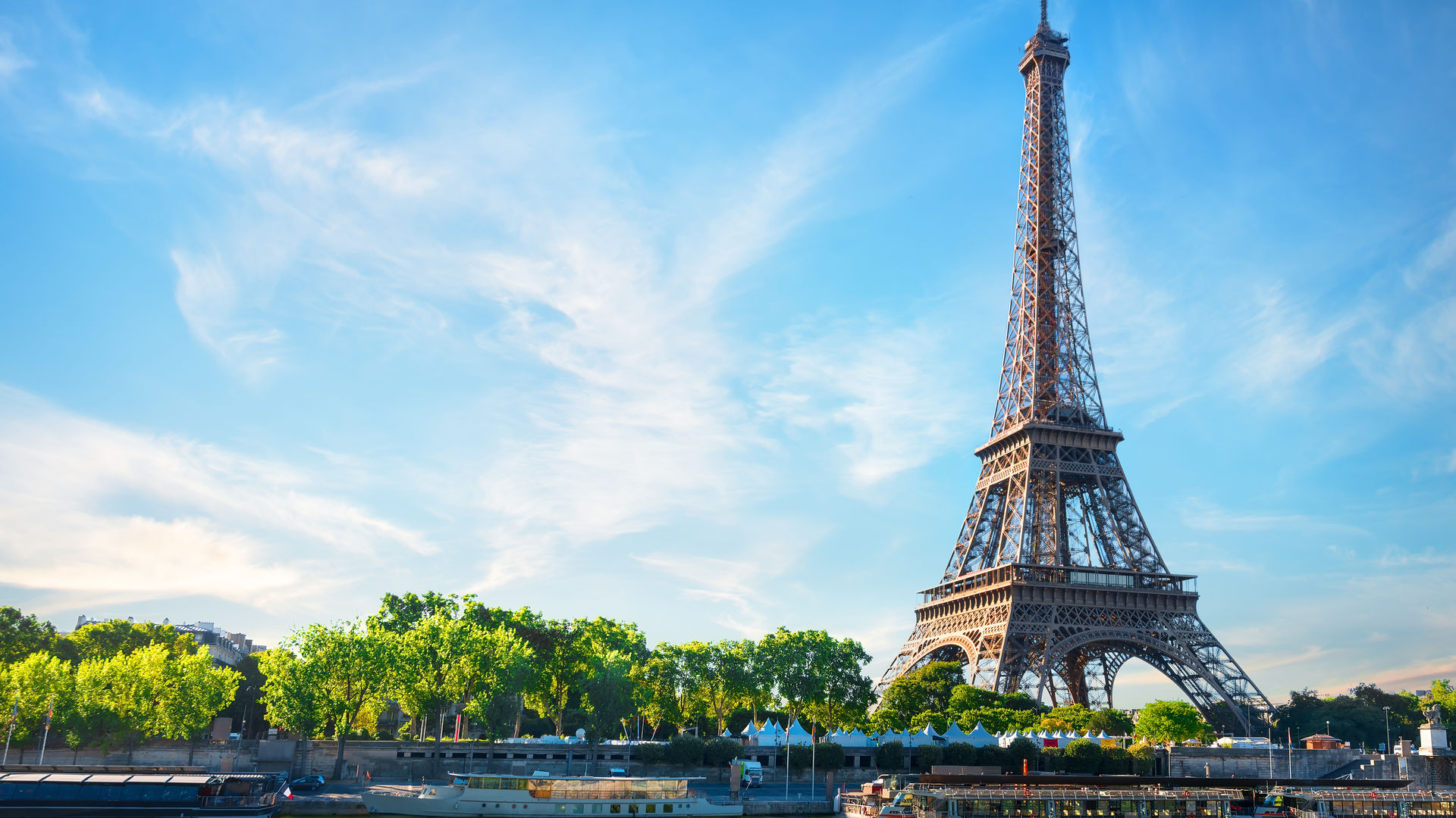 Seine river and Eiffel Tower, Paris, France