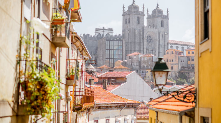 Porto Cathedral Rising Over the City