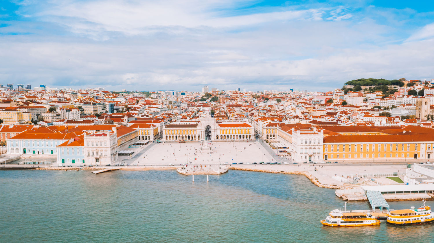 Aerial View of Praça do Comércio, Lisbon