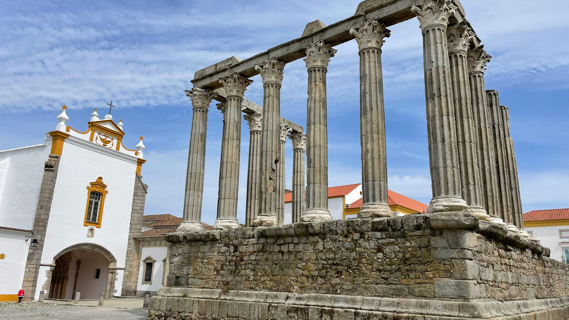 Roman Temple of Évora in Portugal