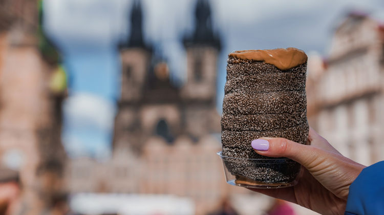 Trdelník, a traditional Czech pastry
