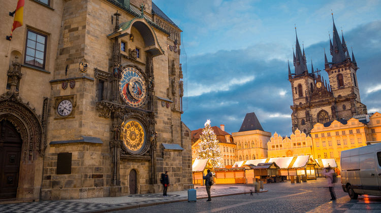 Christmas Market on Old Town Square in Prague, Czech Republic