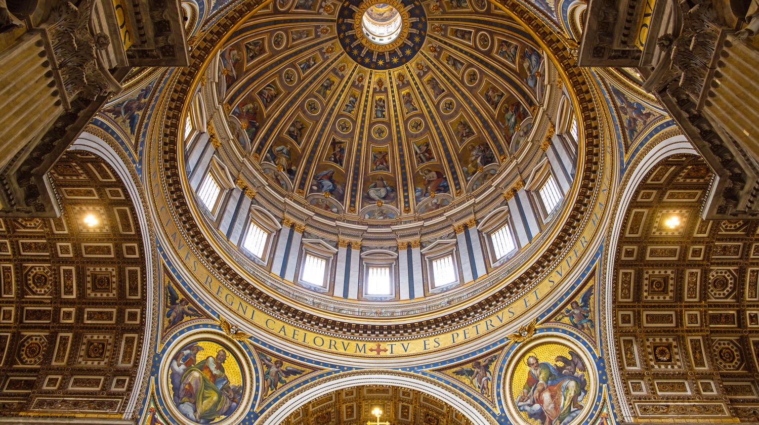 Detail of the dome of St. Peter's Basilica, Rome