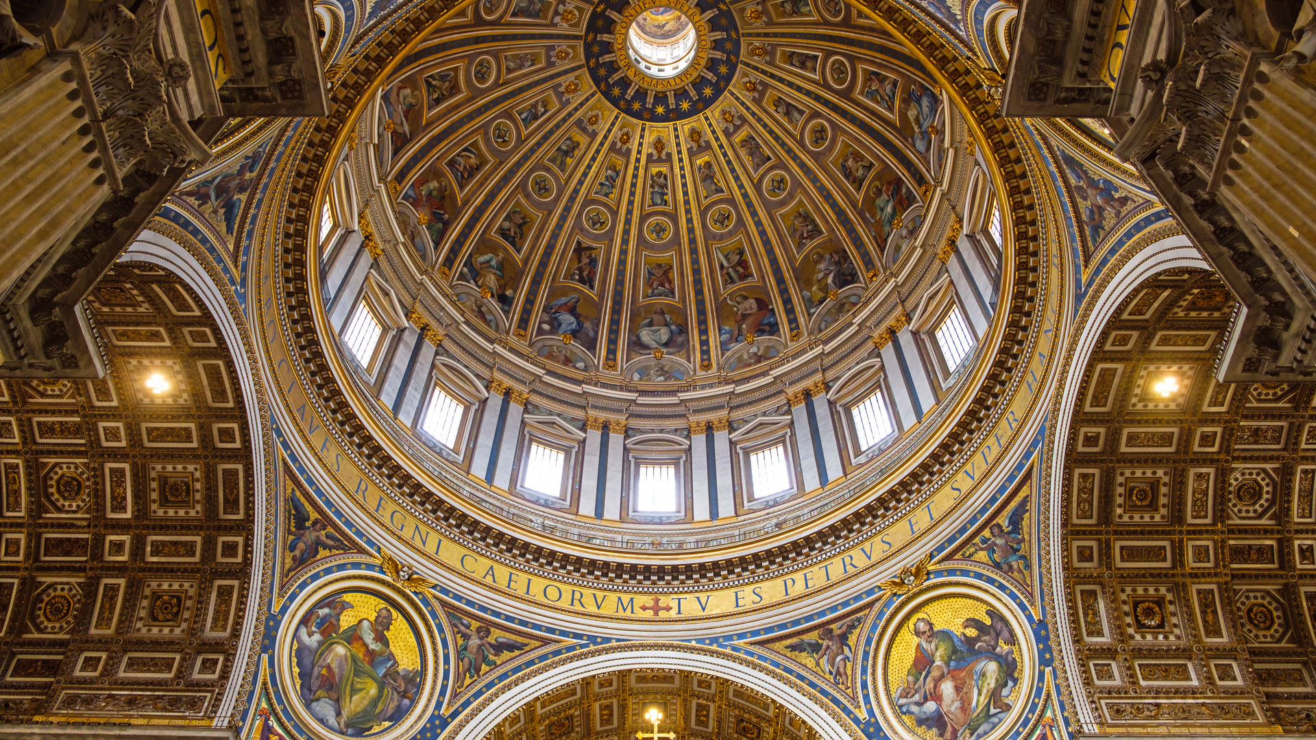 Detail of the dome of St. Peter's Basilica, Rome