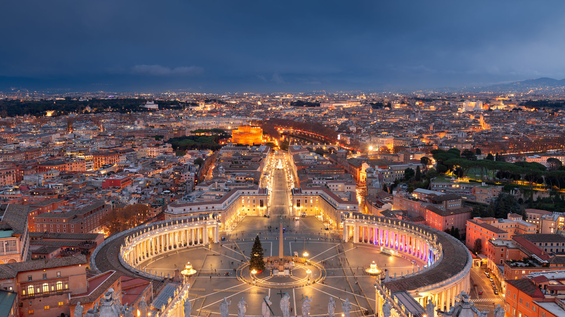 Vatican city at night, Italy