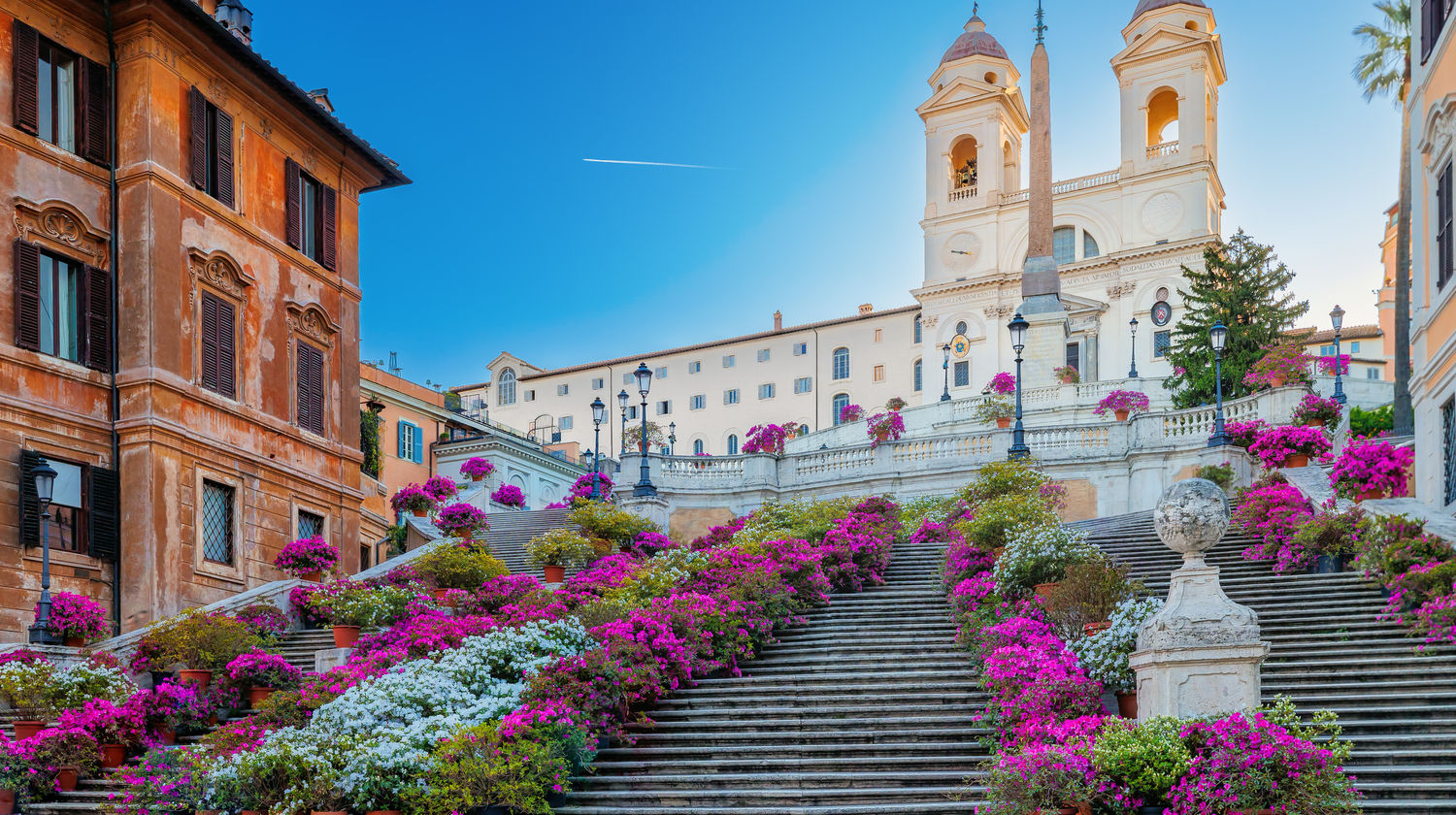 Arrival in Rome, Italy