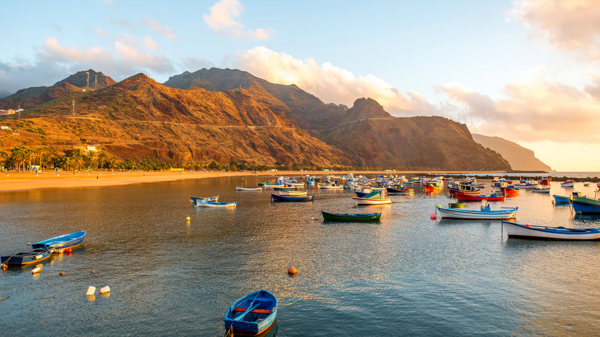 Fishing boats on Teresitas Beach, Tenerife