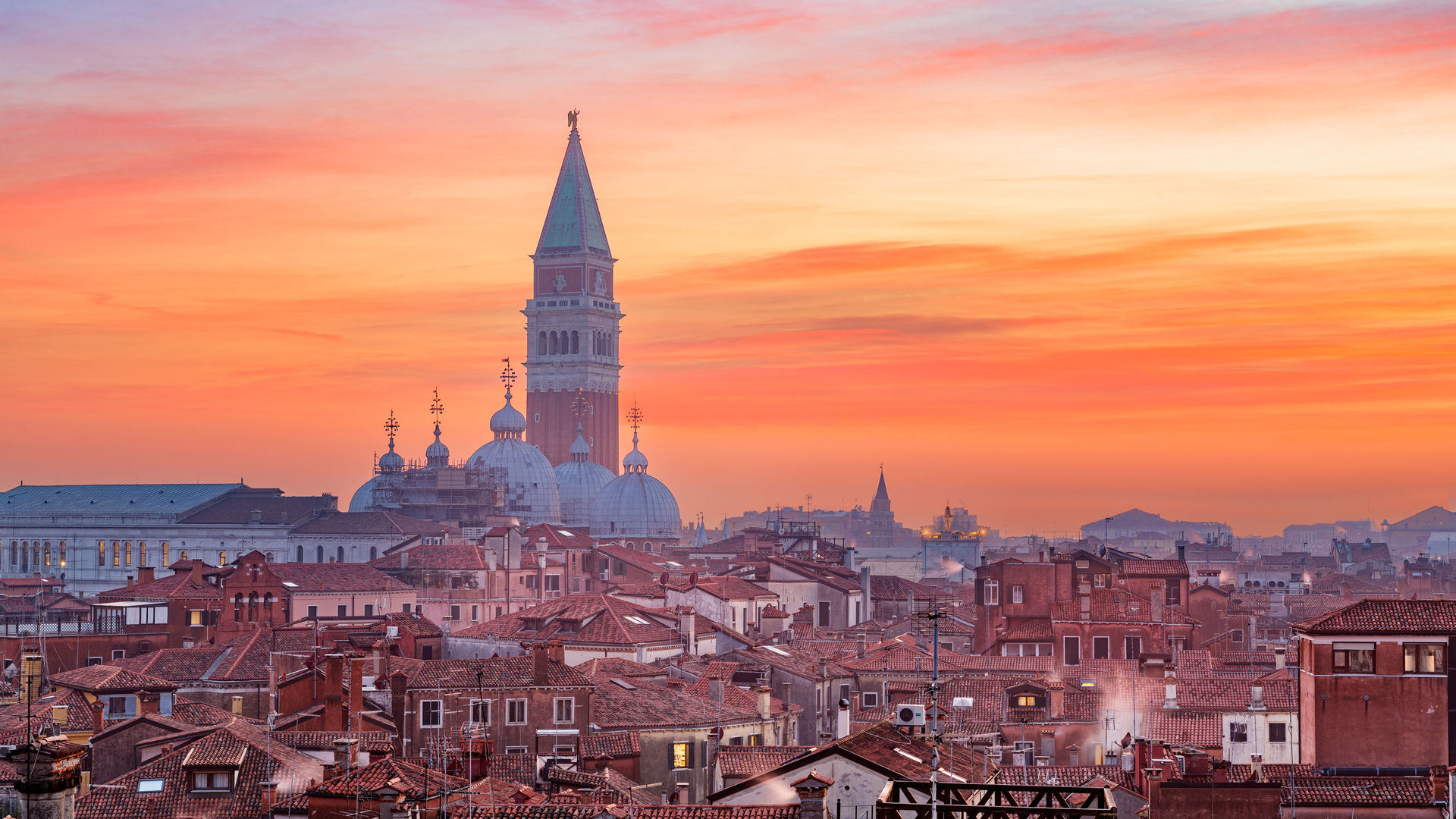 View of Venice and St. Mark's Cathedral, Italy