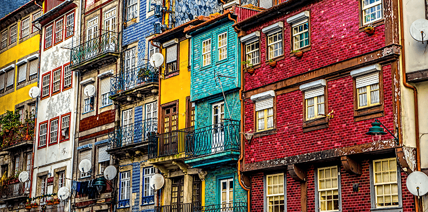 Portugal, Oporto - Colorful Houses