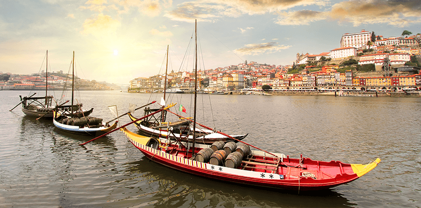 Portugal, Oporto - Rabelo's Boats at Douro River