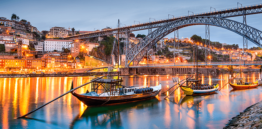 Portugal, Oporto - D. Luis Bridge, designed by Gustave Eiffel