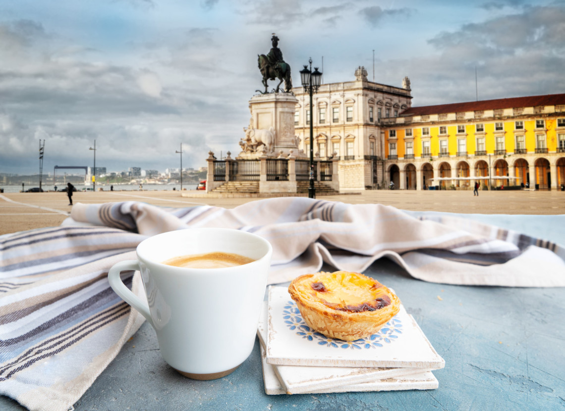Egg tart, traditional Portuguese dessert, pastel de nata.