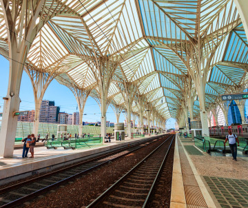 Gare do Oriente Station in Lisbon, Portugal