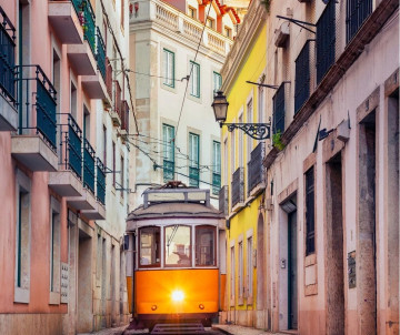 Lisbon Iconic Yellow Trams, Portugal