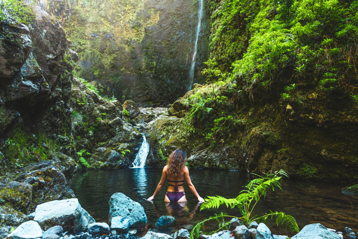 Caldeirão Verde Hiking Trail in Madeira Island, Portugal