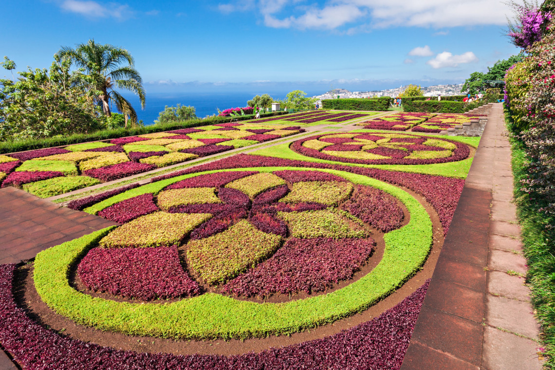 Funchal Botanical Gardens in Madeira Island, Portugal