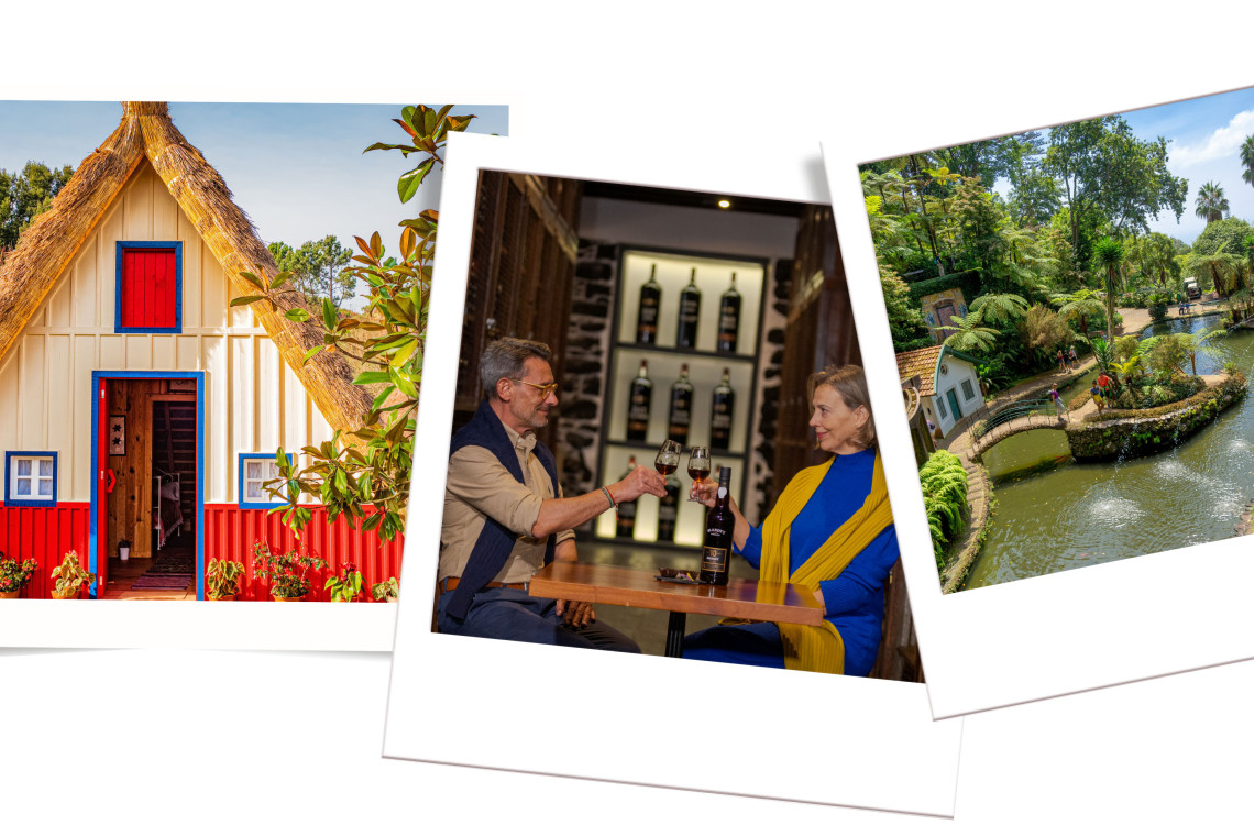 Traditional Santana house, wine tasting, and Monte Palace Tropical Garden in Madeira, Portugal — highlights of the best-selling guided group tour package.