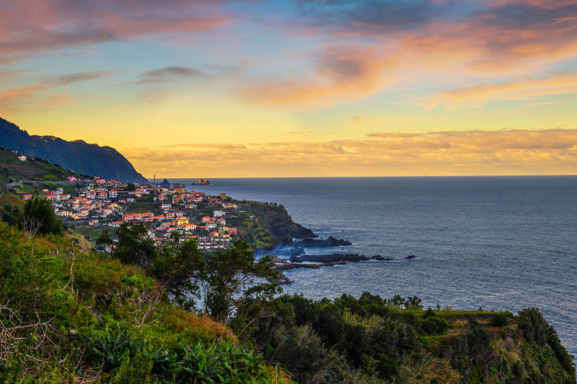 Aerial View of Seixal in Madeira Island, Portugal