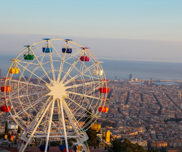 Tibidado Mountain, Barcelona, Spain tibadobo-mountain-top-view-cityscape-barcelona-spain