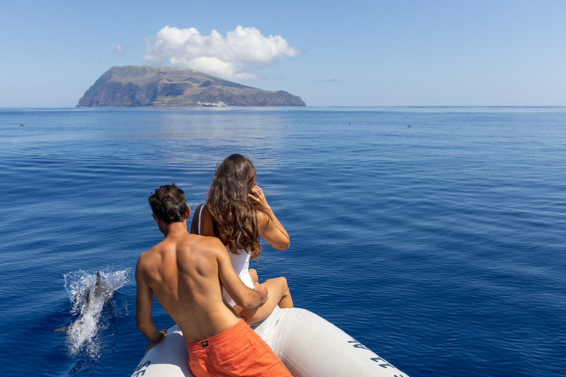 Boat trip Betwween Flores and Corvo Island, Azores Boat trip Betwween Flores and Corvo Island, Azores