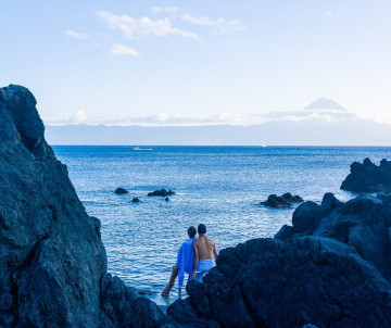 Preguiça Natural Pools in São Jorge Island, Azores Islands