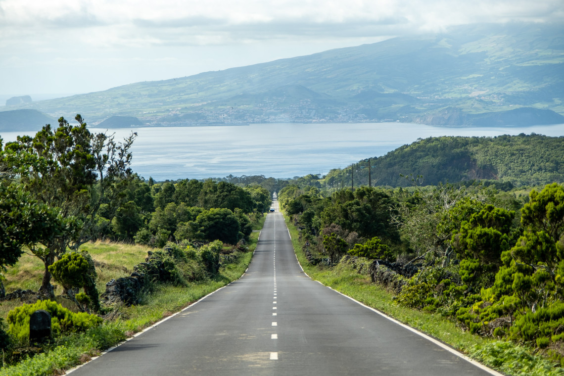 Pico Island Road in The Azores Archipelago Pico Island Road in The Azores Archipelago