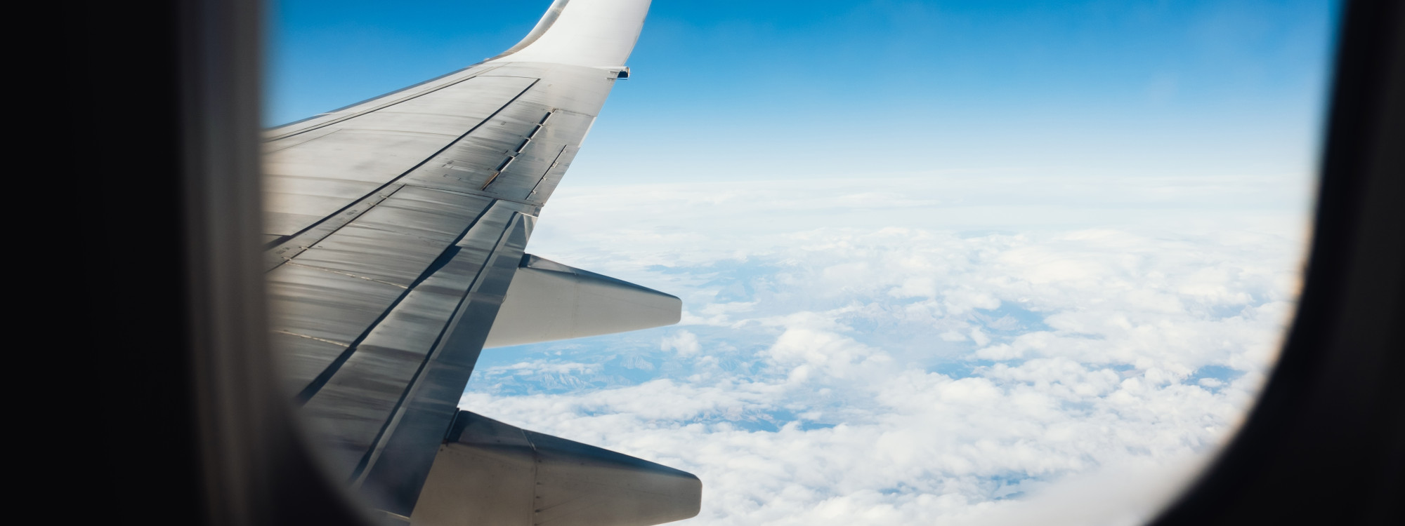 View from airplane window flying to Portugal or the Azores with ETIAS travel authorisation