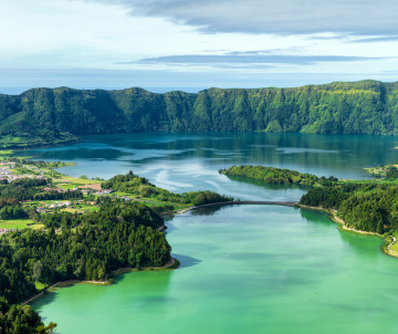 Sete Cidades, São Miguel, Azores, Portugal. Breathtaking view and serene landscape of Sete Cidades, São Miguel island, the Azores, Portugal.