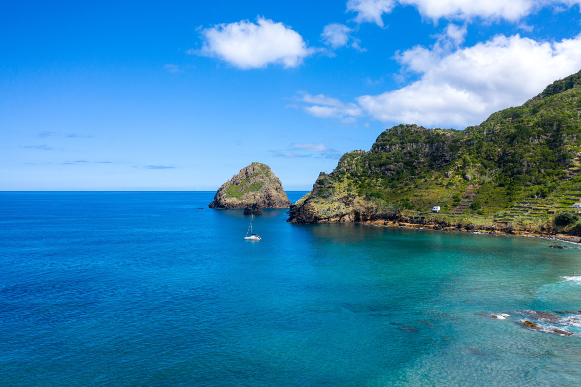 Praia de São Lourenço na Ilha de Santa Maria, Açores