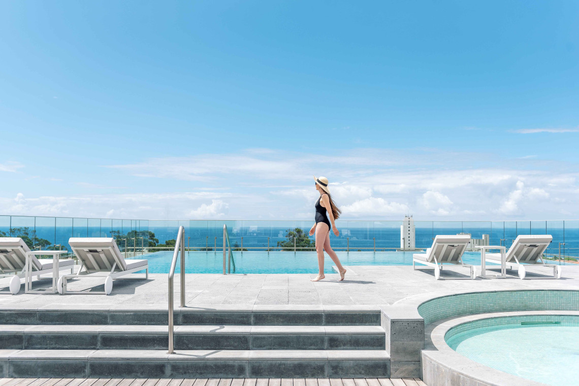 Rooftop Pool at Hilton Hotel in Lagoa, São Miguel Island