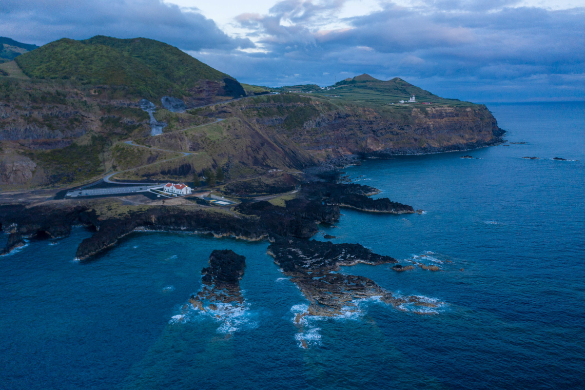 Ponta da Ferraria is a spa bathing site with therapeutic hot water springs.