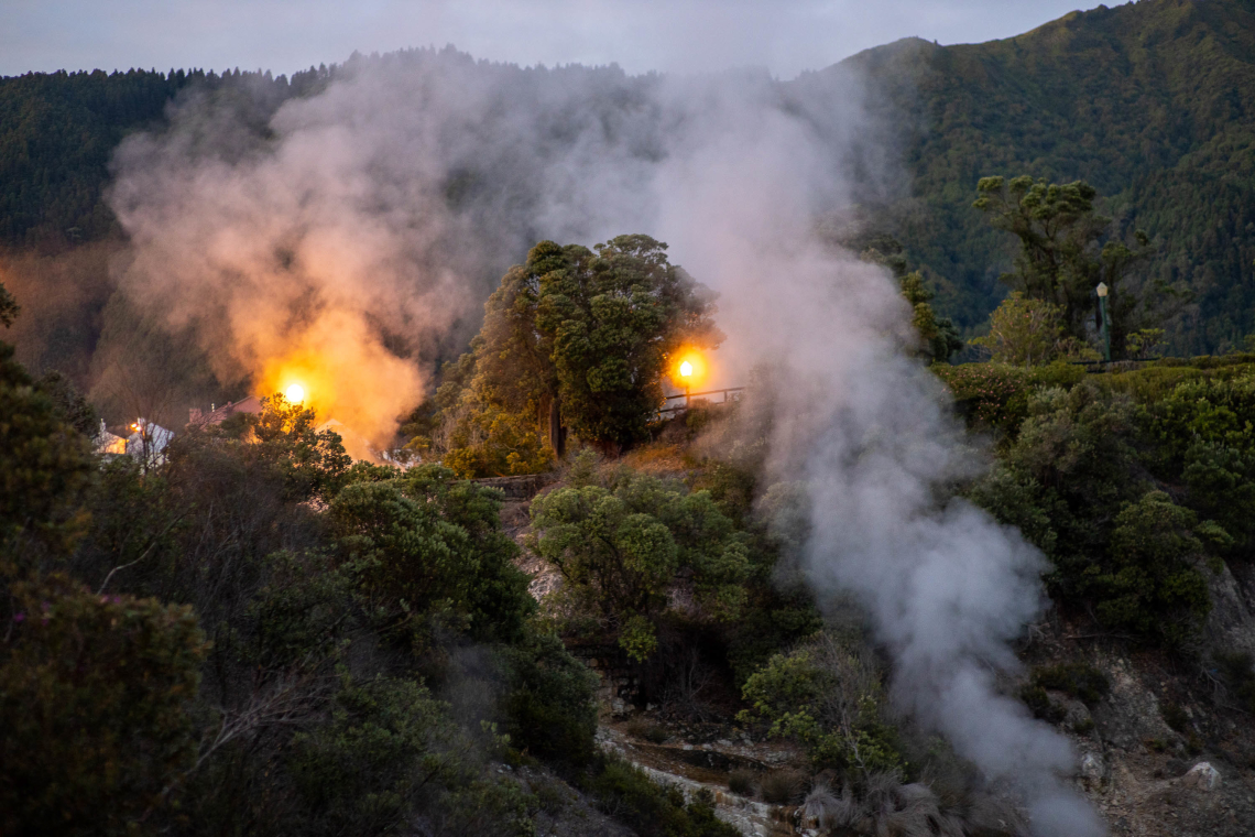 walk around the center of town to see the bubbling sulfur pits and try the mineral spring water spouting around every corner. 