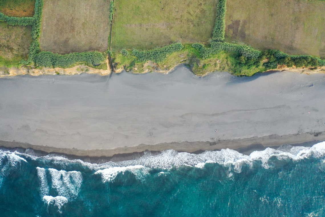 The Azores most famous beach for surfing is this one located on the north shore of São Miguel Island, Azores.