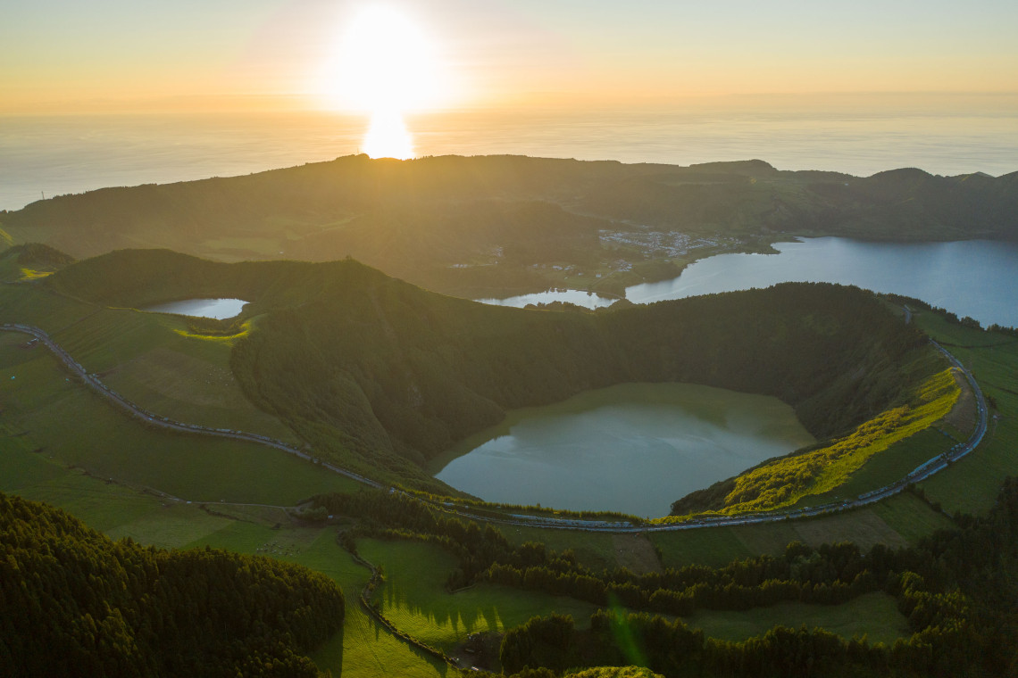 Lagoa de Santiago nas Sete Cidades, Ilha de São Miguel