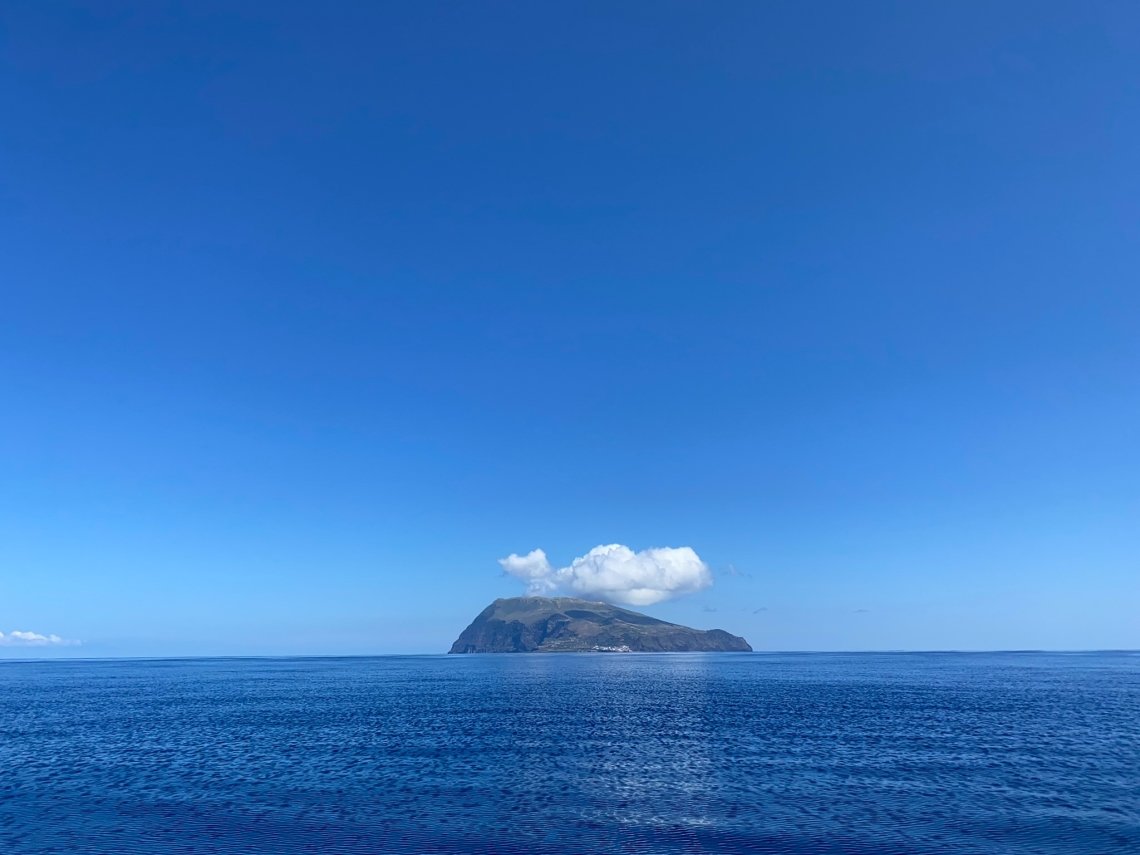 View from the boat to Corvo Island in the Azores, Portugal