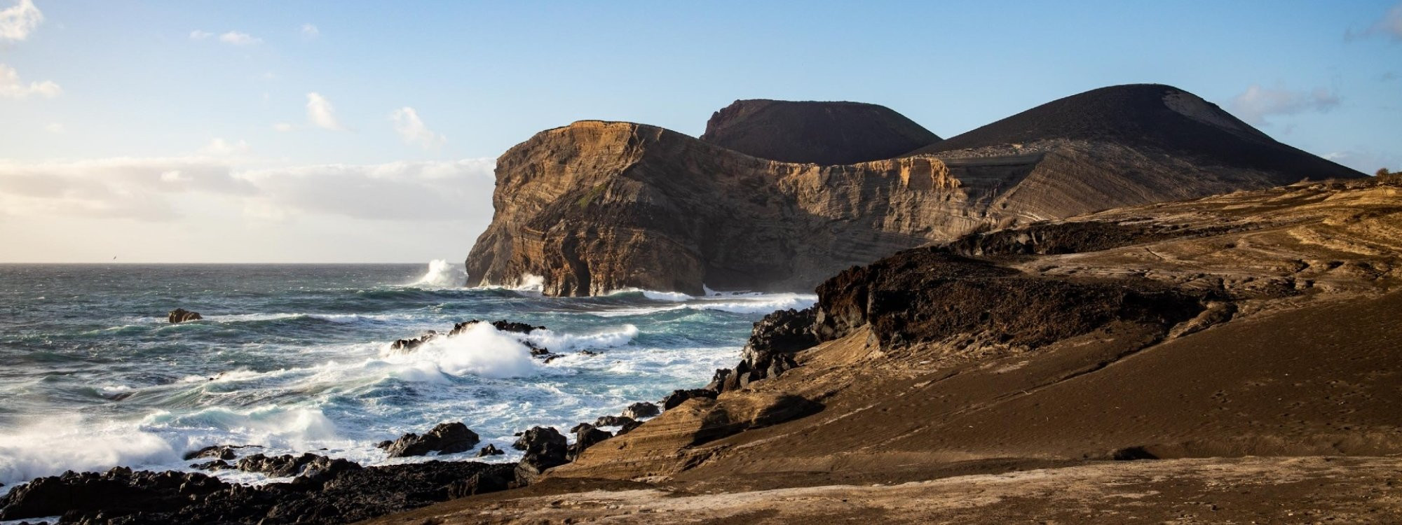 Vulcão dos Capelinhos na Ilha do Faial, Açores
