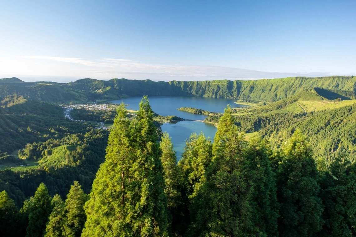 Sao Miguel Island In The Azores Portugal Is Nicknamed The Green Island Of The Azores. 