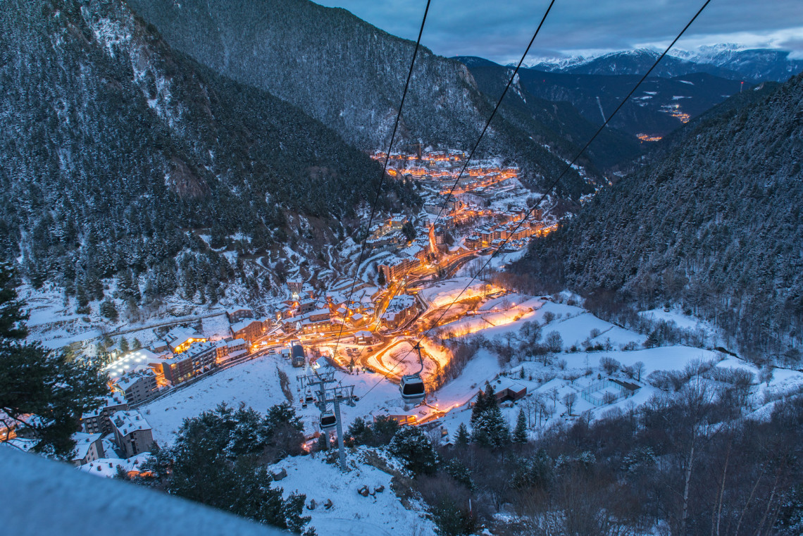 Cityscape of Arinsal, La Massana, Andorra in winter cityscape-of-arinsal-la-massana-andorra-in-winter