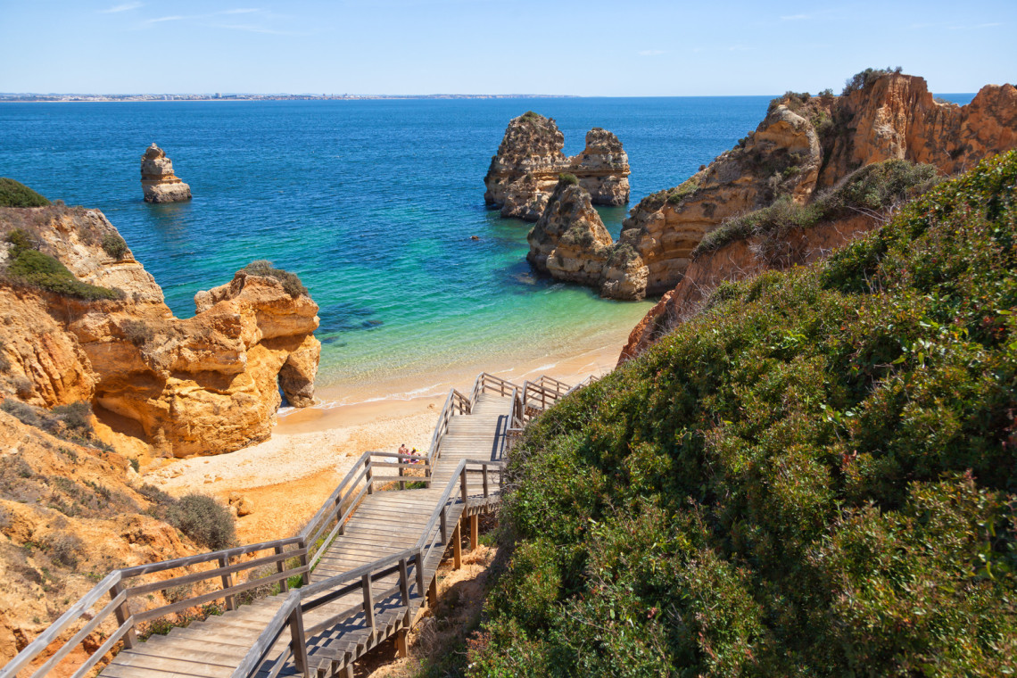 Camilo Beach in Lagos, Algarve Region of Portugal Camilo Beach in Lagos, Algarve Region of Portugal
