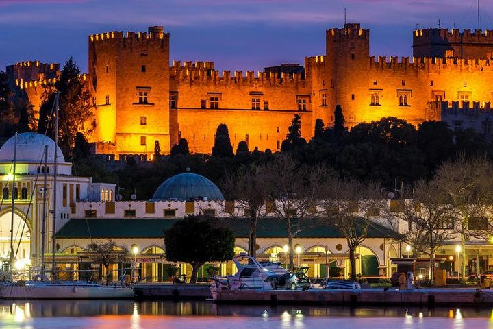 Food & Wine: Rhodes Town Night Tour with Dinner - from Northern Rhodes