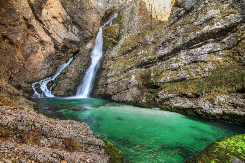 Sightseeing: Savica Waterfall, Lake Bohinj, and Lake Bled Tour